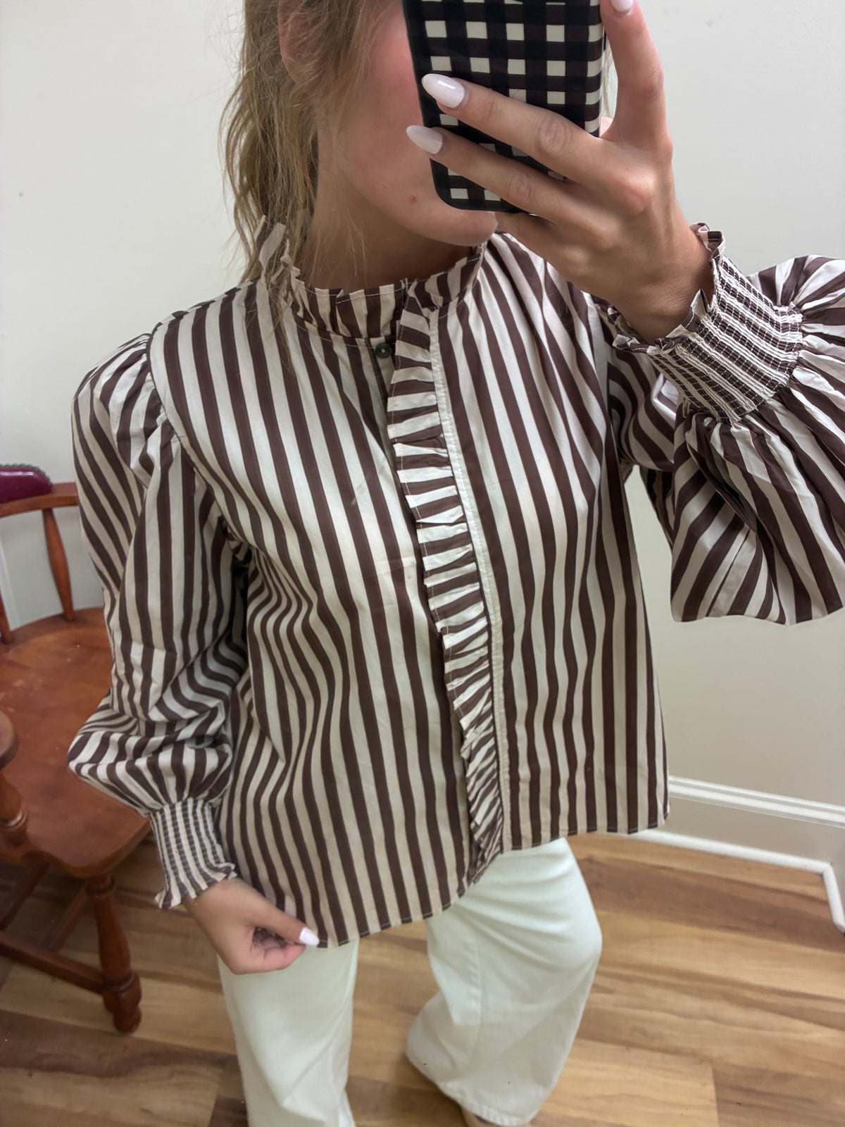 Espresso Striped Blouse