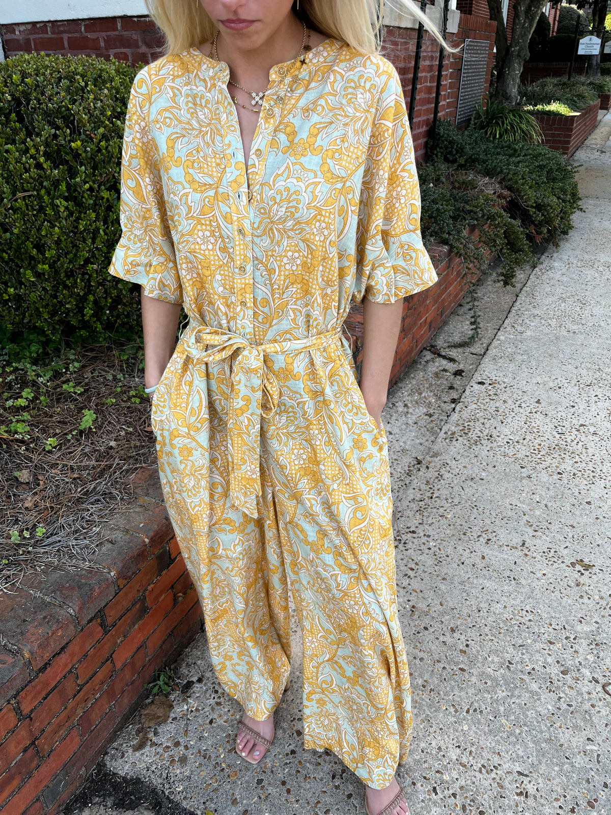 Tuck Sleeve Jumpsuit