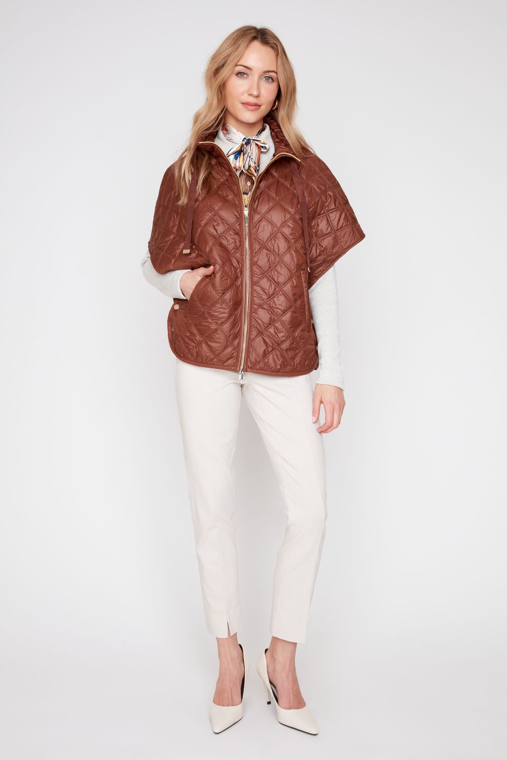 Choclate Quilted Poncho