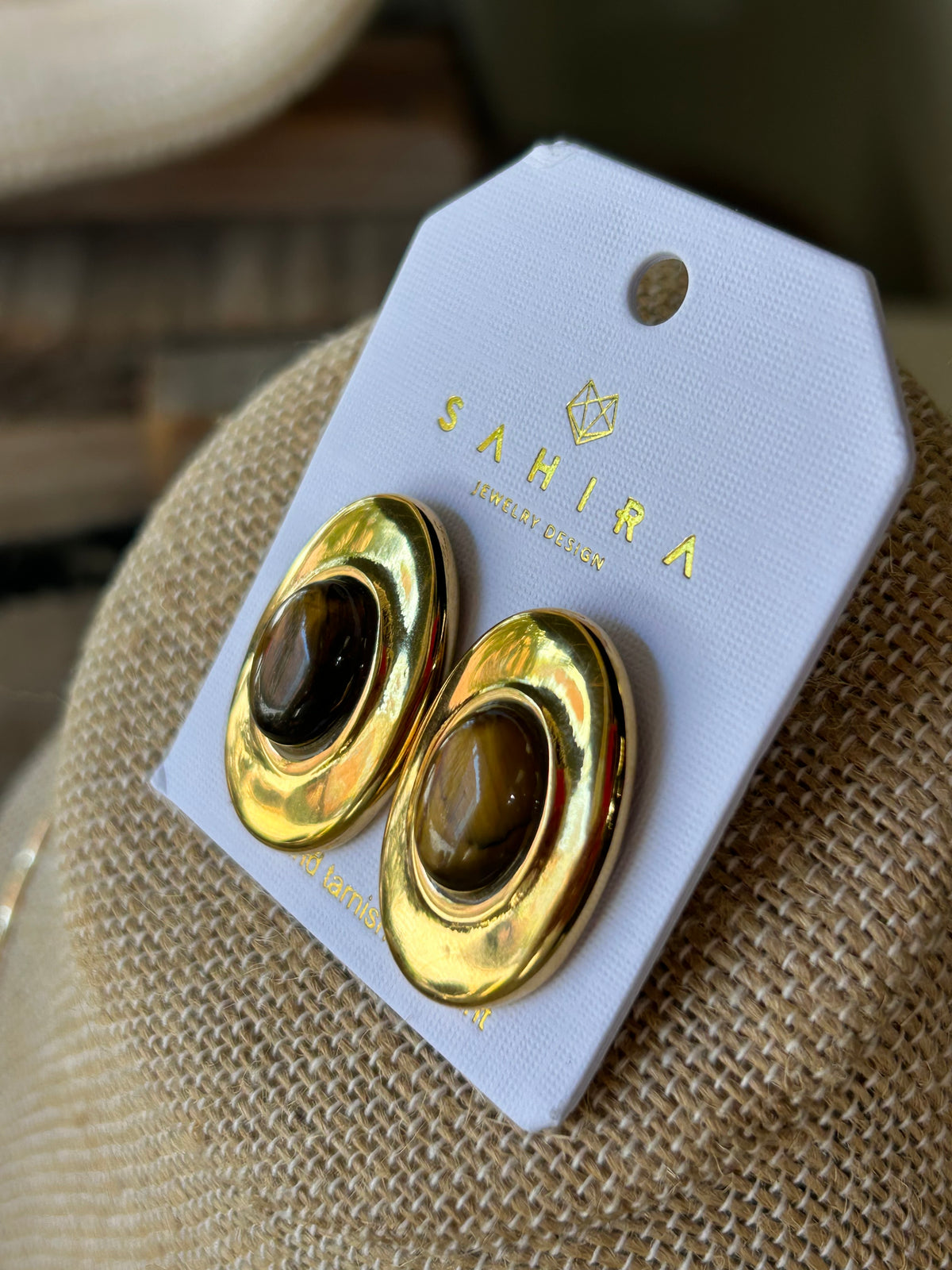 Sedona Tiger Eye Oval Studs