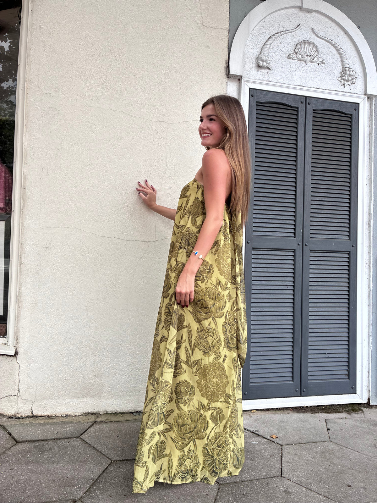 Olive Radiant Strapless Dress