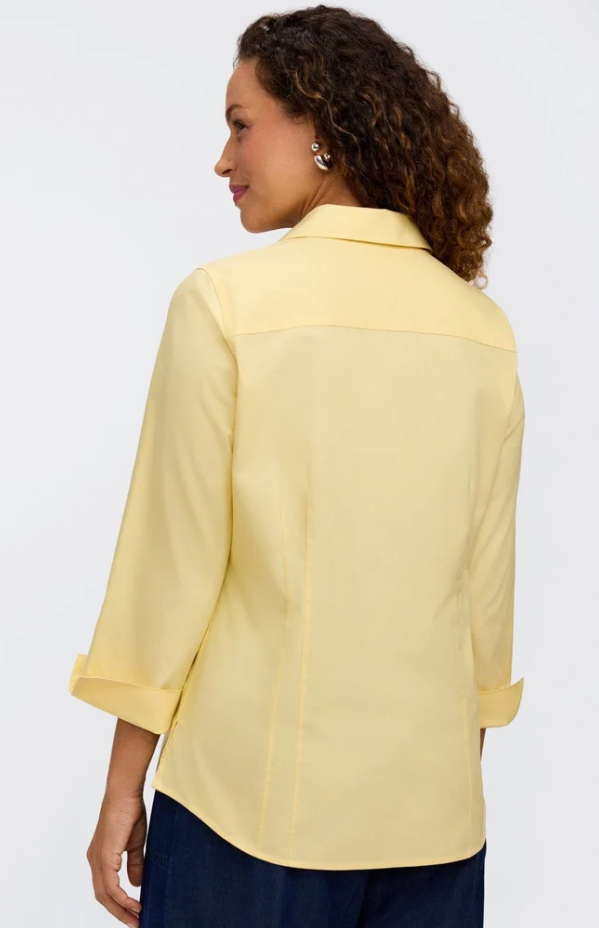 Foxcroft Taylor No Iron Pinpoint 3/4 Sleeve Shirt