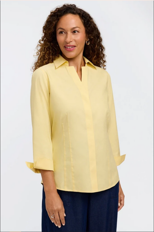 Foxcroft Taylor No Iron Pinpoint 3/4 Sleeve Shirt