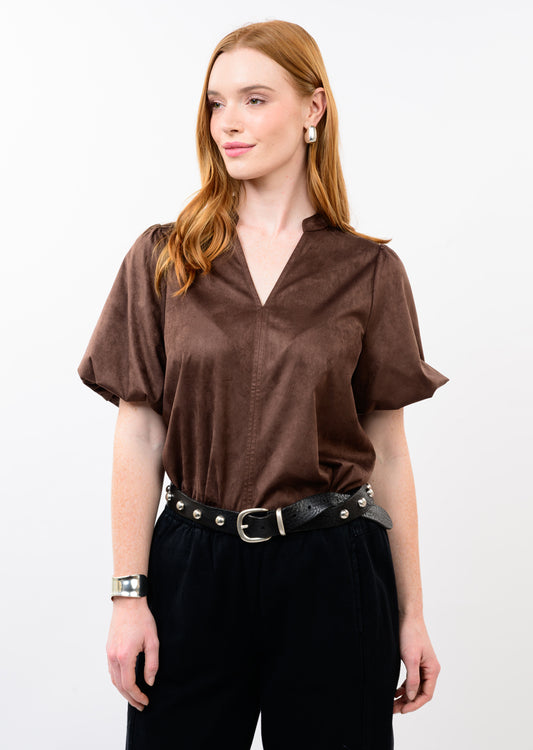Avery Suede Top