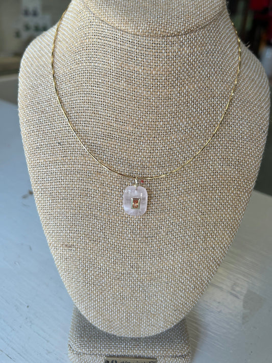 Pink Quartz Necklace