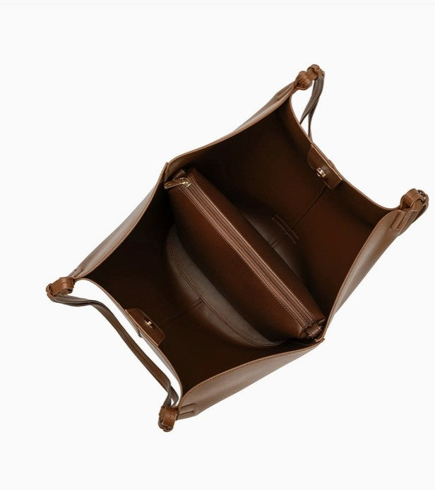 Melie Bianco Lydia Saddle Shoulder Bag in Brown