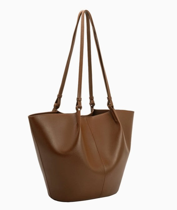 Melie Bianco Lydia Saddle Shoulder Bag in Brown