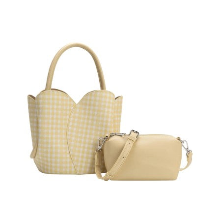 Melie Bianco Tulip Gingham Bag