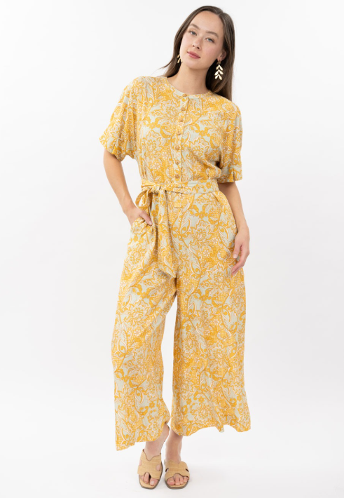 Tuck Sleeve Jumpsuit