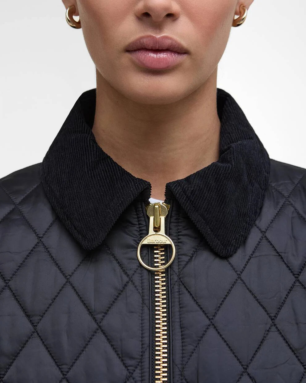 Barbour Fitted Beadnell Quilted Jacket in Black