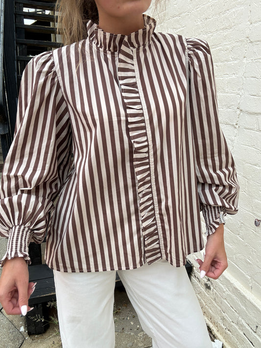 Espresso Striped Blouse