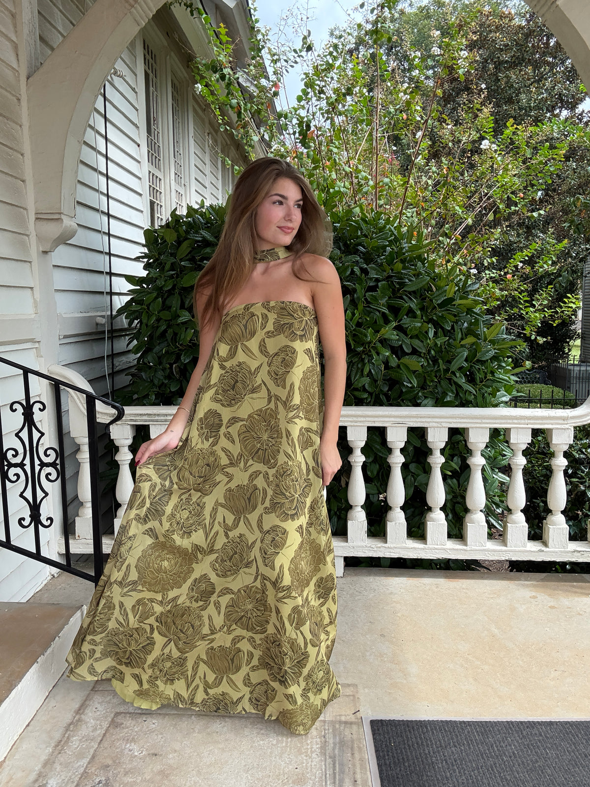 Olive Radiant Strapless Dress