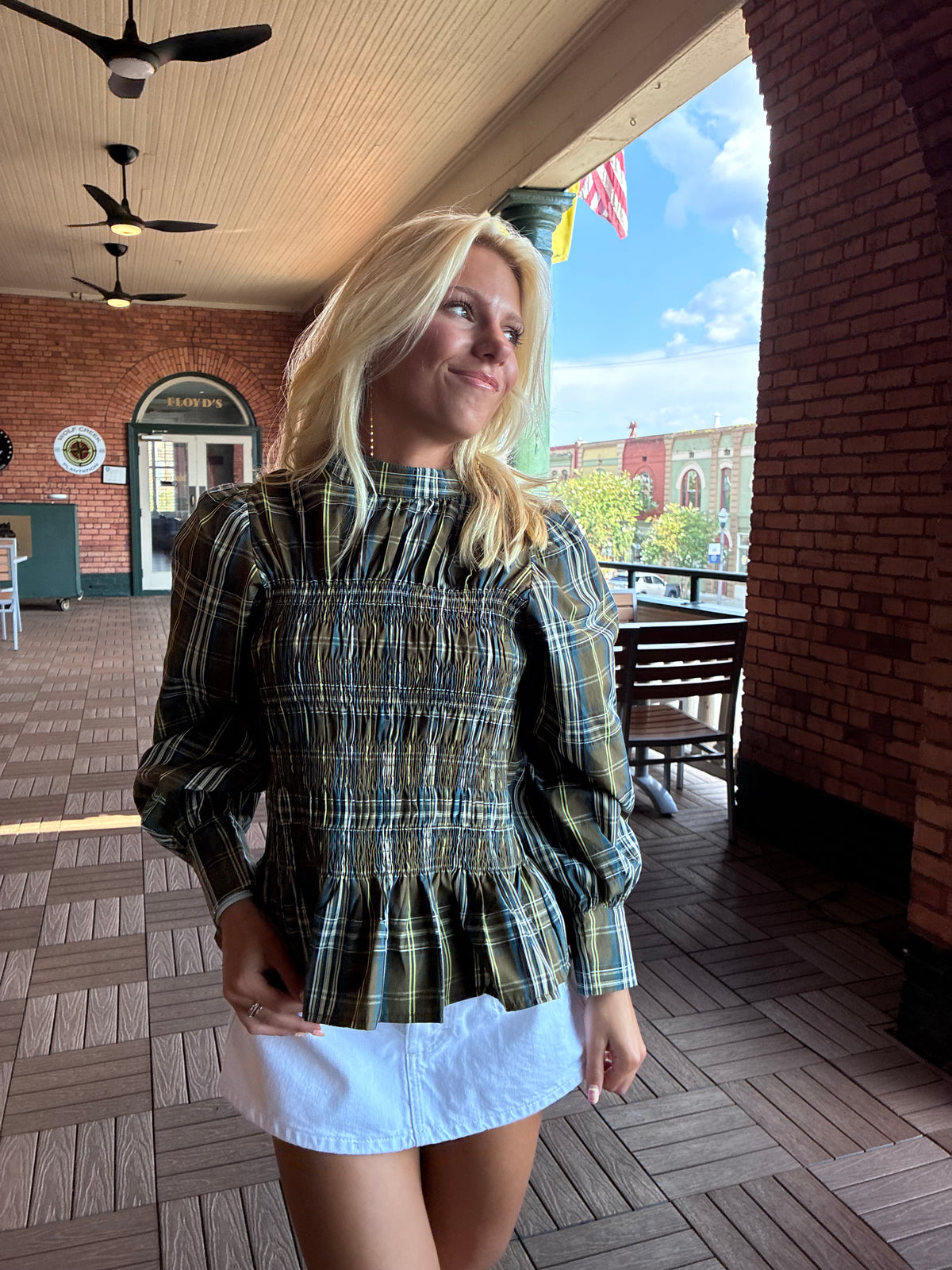 Betsy Plaid Top