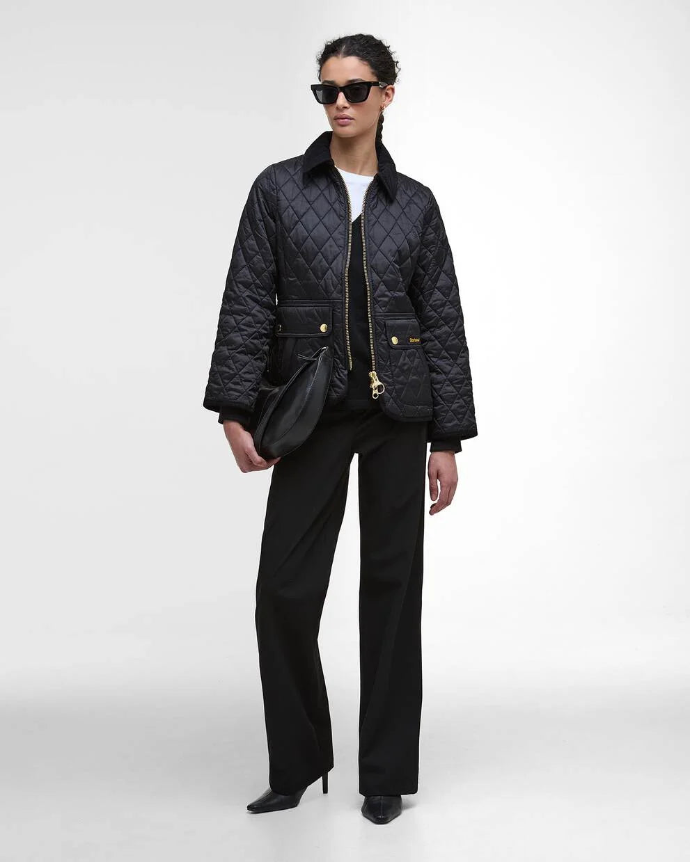 Barbour Fitted Beadnell Quilted Jacket in Black